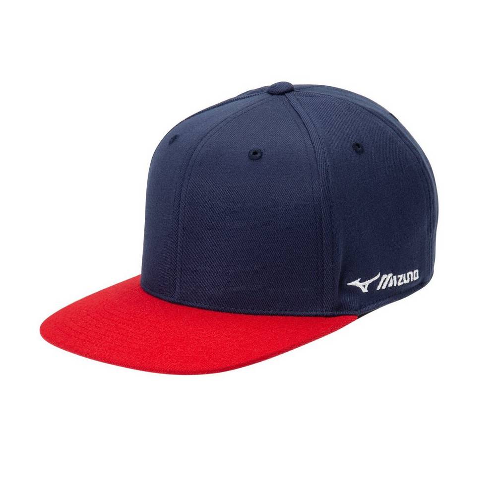 Chapéu Mizuno Team Snapback - Homem - Azul Marinho/Vermelhas - KCOGR0972